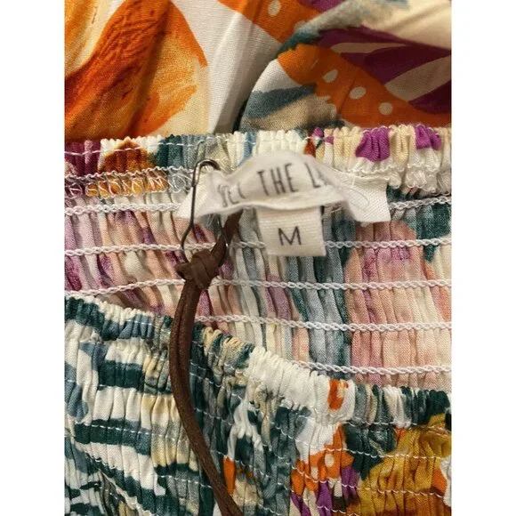 NWT Abel The Label Anthropologie Tiered Maxi Dress M Sleeveless Fruit Print ATL - Picture 11 of 13